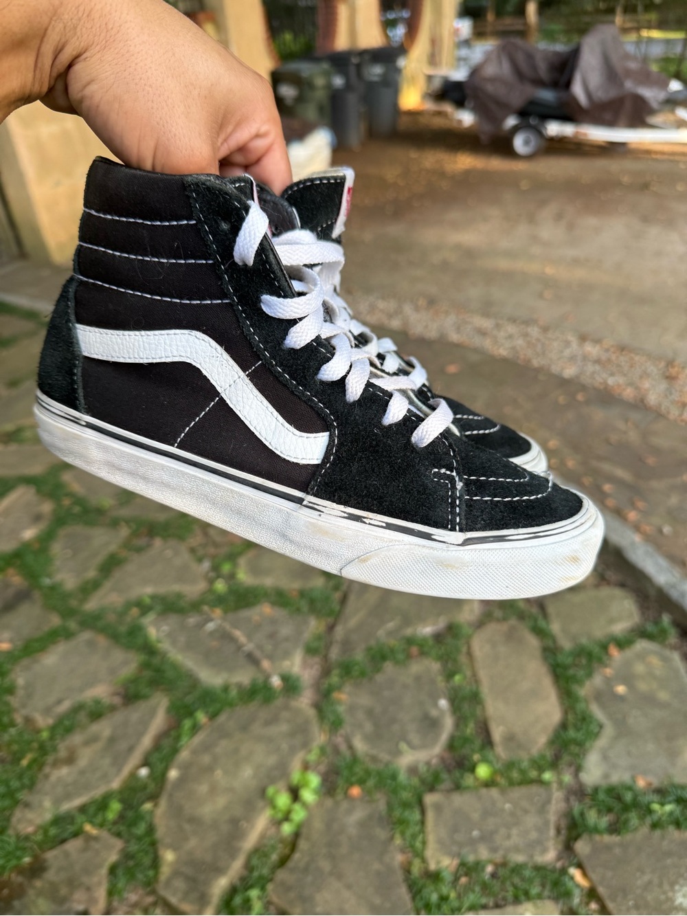 Vans SK8 High Top Classic Black/White Skateboard Men Size 7 Used